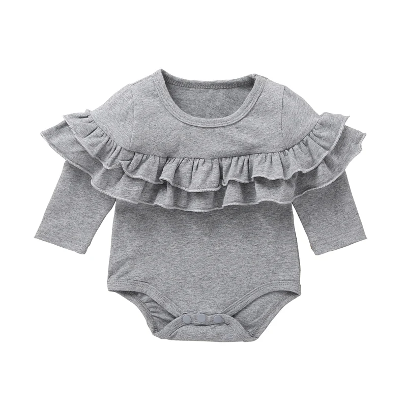 

Newborns Baby Girls One-Pieces Bodysuit Clothes for Infants Boys Girls Long Sleeve Solid Bodysuits Kids Jumpsuit Clothes