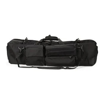 

New Arrival 1Pcs M249 Large Capacity Double Layer Fishing Bag Crossbody Bag Single-Shoulder Pack - Black/Tan