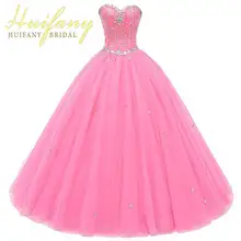 Винтажные бисерные Бальные платья лиф сердечком с блестками бальное платье Пышное Платье Выпускной Стразы Тюль длинное платье для дня рождения