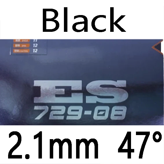 Black 21mm H47 RITC 729 729-08 ES(петля+ атака) Pips-In настольный теннис(пинг-понг) Резина с губкой новая версия - Цвет: Black 21mm H47