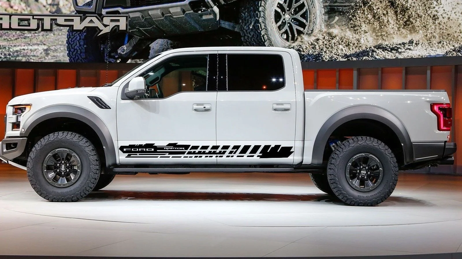Для 1 компл./2 шт Ford F-150 Raptor графические боковые наклейки-полоски, наклейка на заказ Рисунок SVT автомобильный Стайлинг
