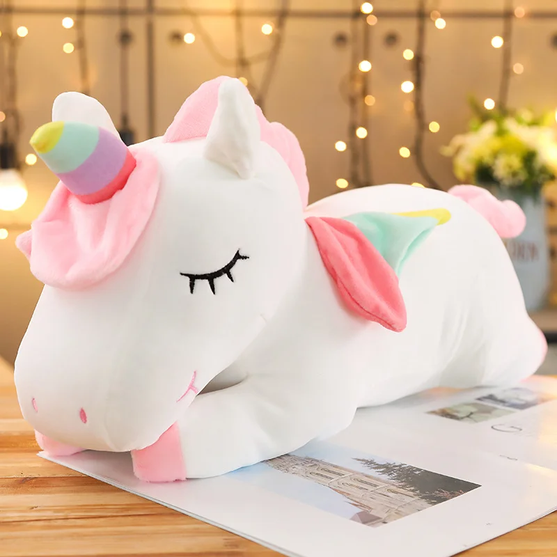 25-80 см милые плюшевые игрушечные единороги мягкие Kawaii кукла-единорог милые животные лошадь Детские подушки для детей подарок на день рождения
