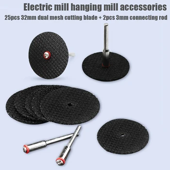 

25pc Fiberglass Reinforced Cut Off Wheel Disc w/ 2 Mandrel Tool Reinforced Cut-Off Wheels Disc for Cutting Stainless Steel