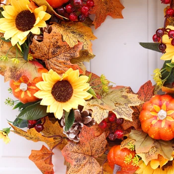 

Autumn Wreath Theme Door Artificial 50cm Pumpkin Berries Pine Weddings