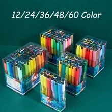 Ensemble de stylos de peinture acrylique permanents, 12/24/36/48/60 feutres de peinture de couleur, marqueurs artistiques pour peintures sur bois, roche, tissu et verre