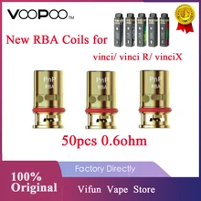 До 50 шт. оригинальная катушка VOOPOO PnP RBA 0,6 Ом для VINCI R/VINCI X Mod Pod system Kit 0.6ом RBA катушка головка для VINCI Vape Kit