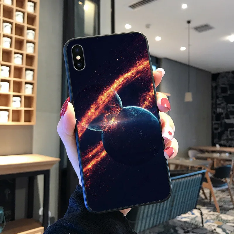 Menakjubkan Ruang Warna Silikon Lembut TPU Ponsel Cover UNTUK iPhone 8 7 6 6S Plus X XS MAX 5 5S SE XR 11 11pro Promax Ponsel