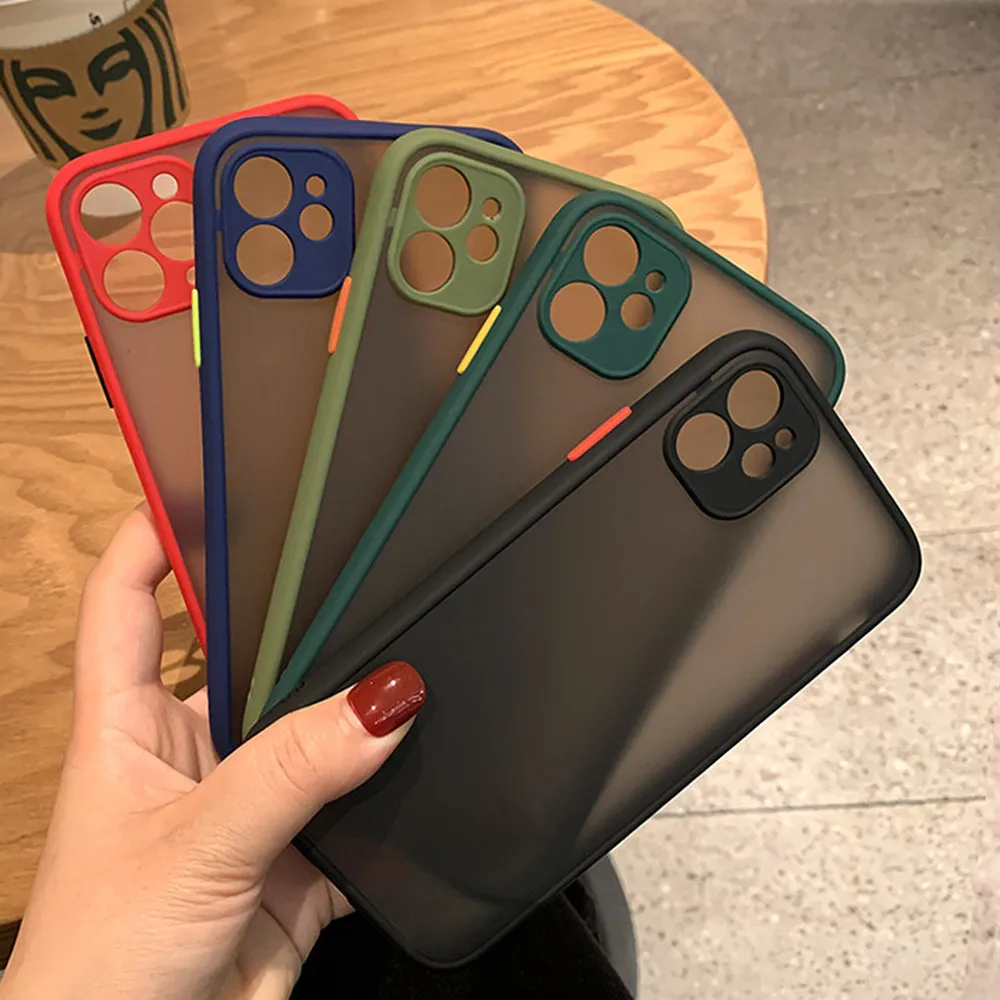 Camera Protector Phone Cases For iPhone 11 Pro Max Case Matte Shockproof For iPhone 6 6s 7 8 Plus XS Max XR SE 2020 Case Bumper