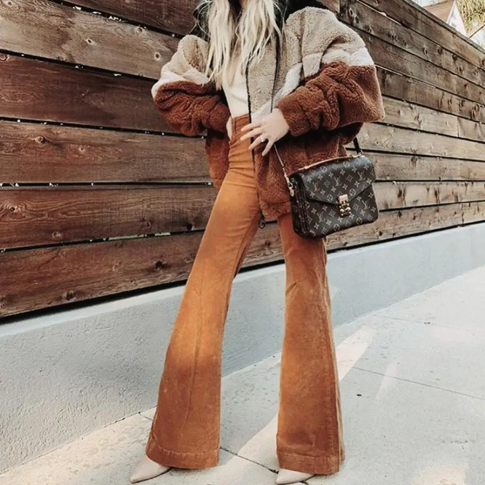 Corduroy Casual Pants Women Hight Waisted Skinny Stretch Slim Pants 2020 New Spring Fashion Bell Bottoms H1 Corduroy Casual Pants Women Hight Waisted Skinny Stretch Slim Pants 2020 New Spring Fashion Bell Bottoms H1