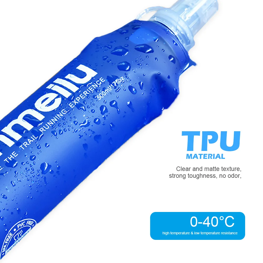 New 500/250ML Collapsible Water Bottle Reusable Drinking Water Bottle Anti Leakage With Straws For Travel Outdoor Sports Camping