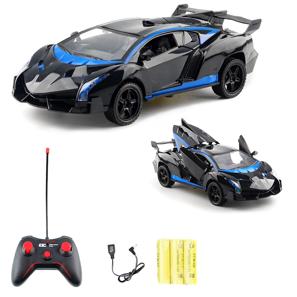 1/18 RC автомобиль электрический беспроводной автомобиль один ключ открытый пульт дистанционного управления автомобиль игрушка RC игрушечные модели автомобилей для детей подарок - Цвет: Синий