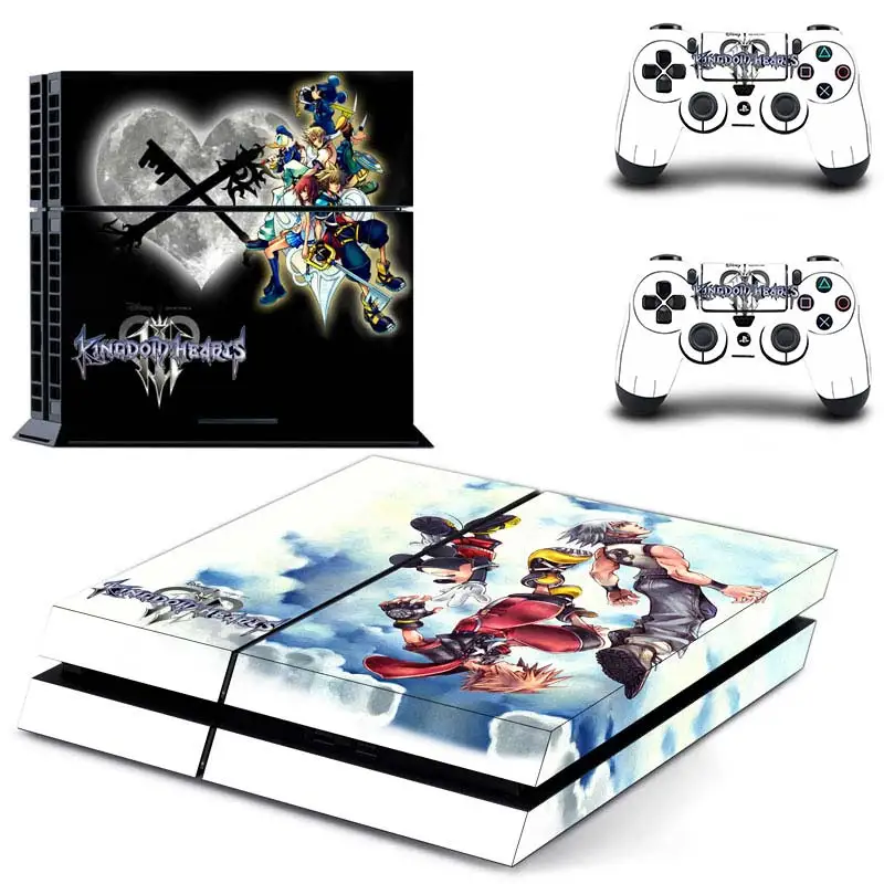 Kingdom Hearts полное покрытие PS4 наклейка s Play station 4 Кожа Наклейка для playstation 4 PS4 консоль и контроллер Скины Виниловые - Цвет: QPTM0125