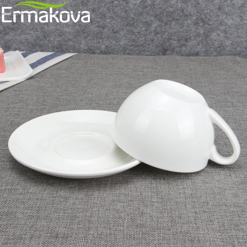 ERMAKOVA 6 шт./лот фарфоровая чашка для эспрессо с блюдцем керамическая капучино