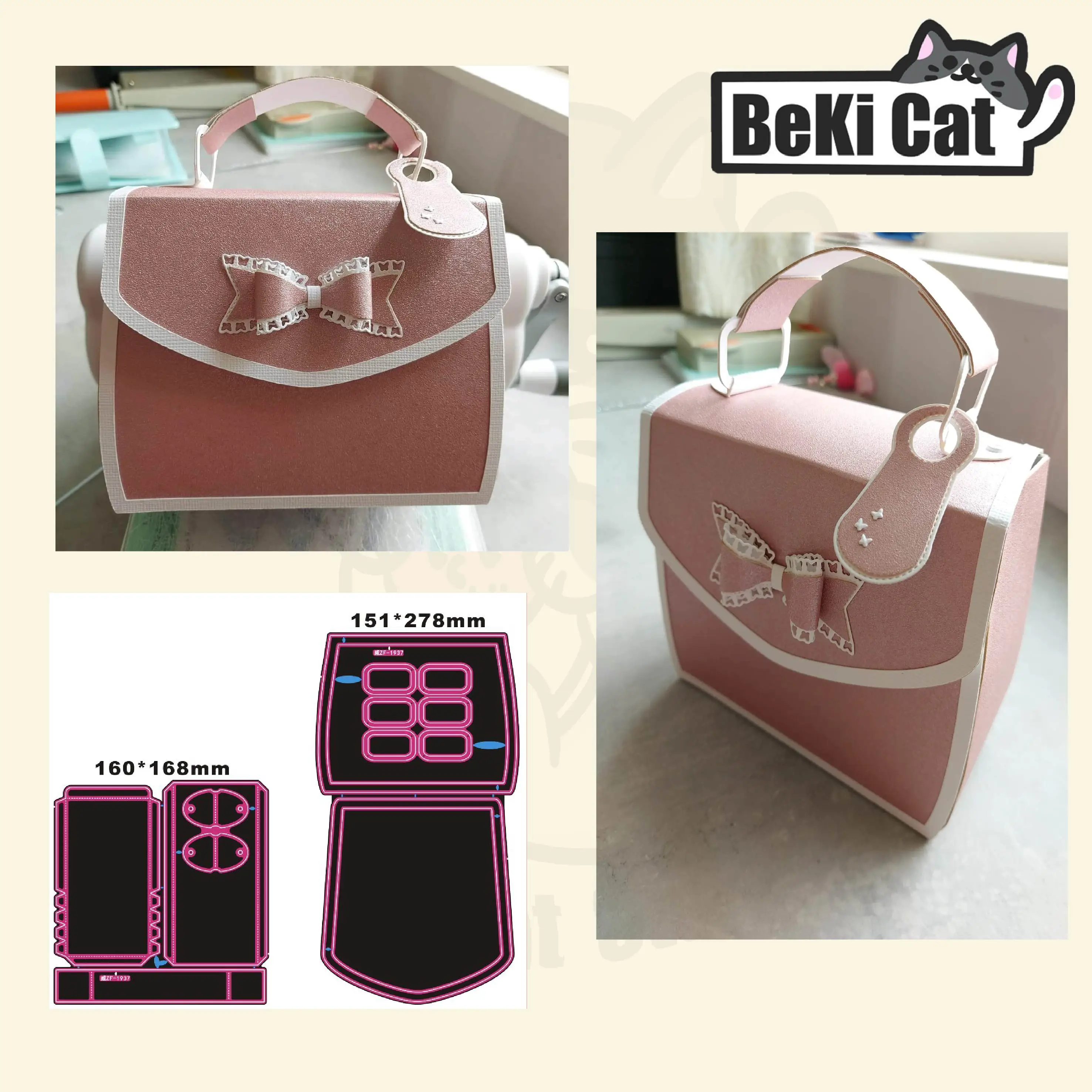 

Sophisticated Handbag cutting die file Original Stencils for DIY Scrapbooking photo album Decorative DIY Paper Cards