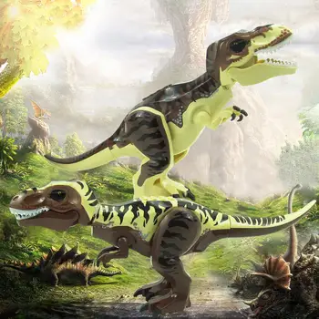 

Best selling big dinosaur building blocks, dragon horned dragon assembling building blocks, children's educational DIY toys