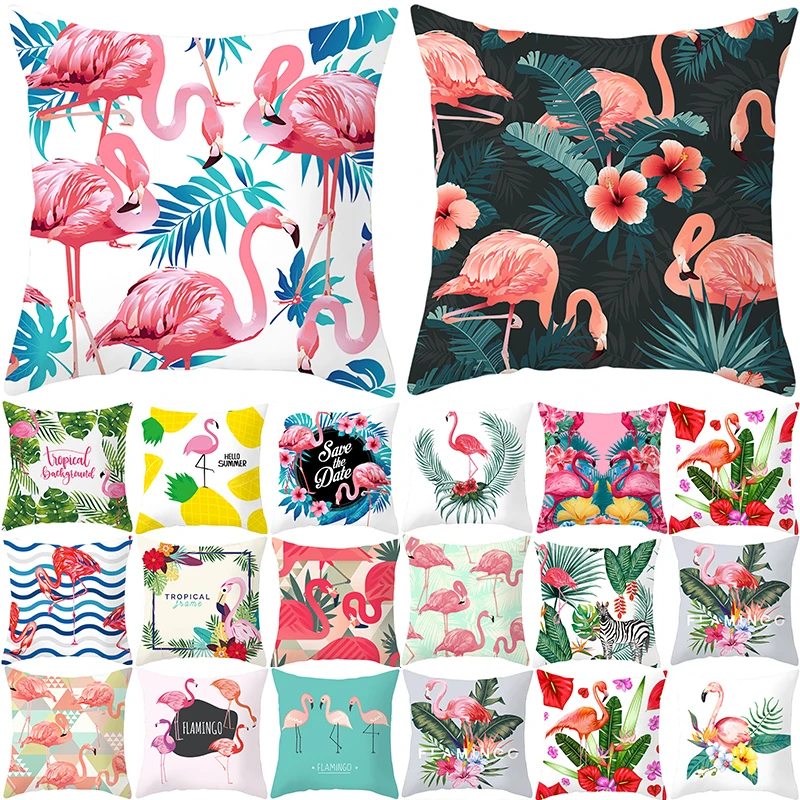 Pink Flamingo Pillowcase Lets Flamingo Birthday Decor Festa Happy Flamingo Birthday Party Decor for Home Hawaii tropical Party