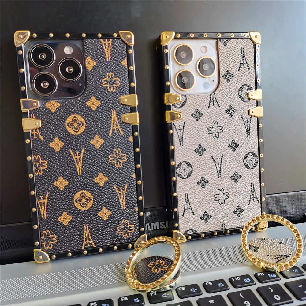 Luxury Flower Geometric Pattern Square Leather Phone Case For Motorola Moto G Power G Stylus G Pure Play 21 Girls Woman Cover Phone Case Covers Aliexpress