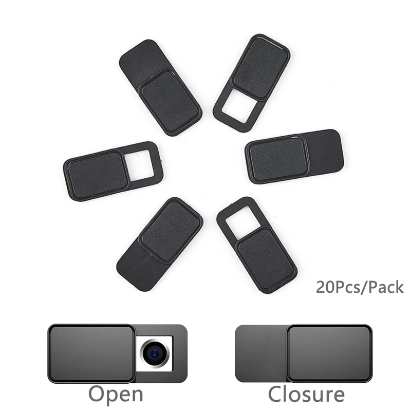 20Pcs Square Ultra Thin Lens WebCam Cover Slider Laptops Camera For Phone iPad PC Macbook Tablet Universal Privacy Sticker | Мобильные