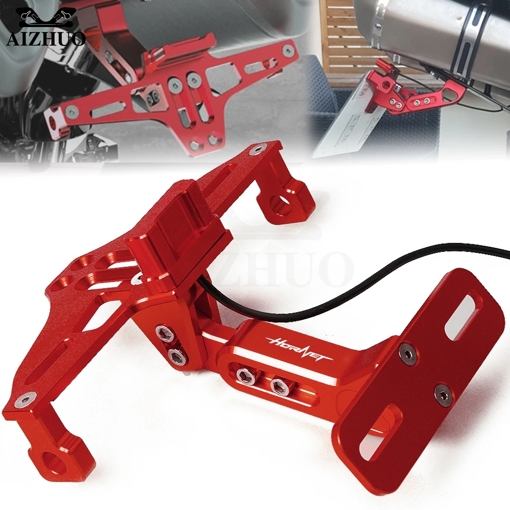 Moto Regolabile Numero License Plate Frame Supporto Della Staffa Per Honda Cb 599 Cb 600 Cb599 Cb600F Hornet 1998-2006 2003 2004