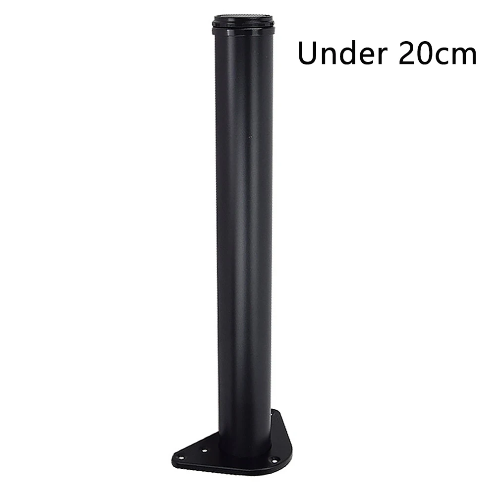 

Round Tube Height Adjustable Table Legs Kitchen Anti-slip With Mounting Plate Breakfast Bar Straight Desk Aluminum Alloy