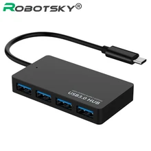 Мини Тип usb C концентратор 4 Порты и разъёмы Кабель-Переходник USB C на USB 3,0 адаптер-разветвитель с микро USB Питание для ноутбука MacBook для планшетного компьютера