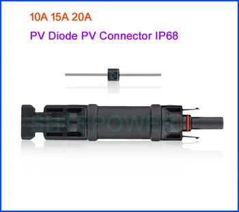 

2PCS a lot DC Diode Solar Plug Connector, Diode Connector 10A/15A/20A 30A for Solar PV System IP68 waterproof