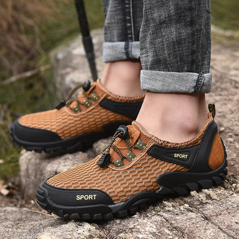 

2019 Outdoor Mountain Climbing Sports Running Shoes Mesh Shoes Upstream Shoes MEN'S SHOES Wading Shoes Summer 9325