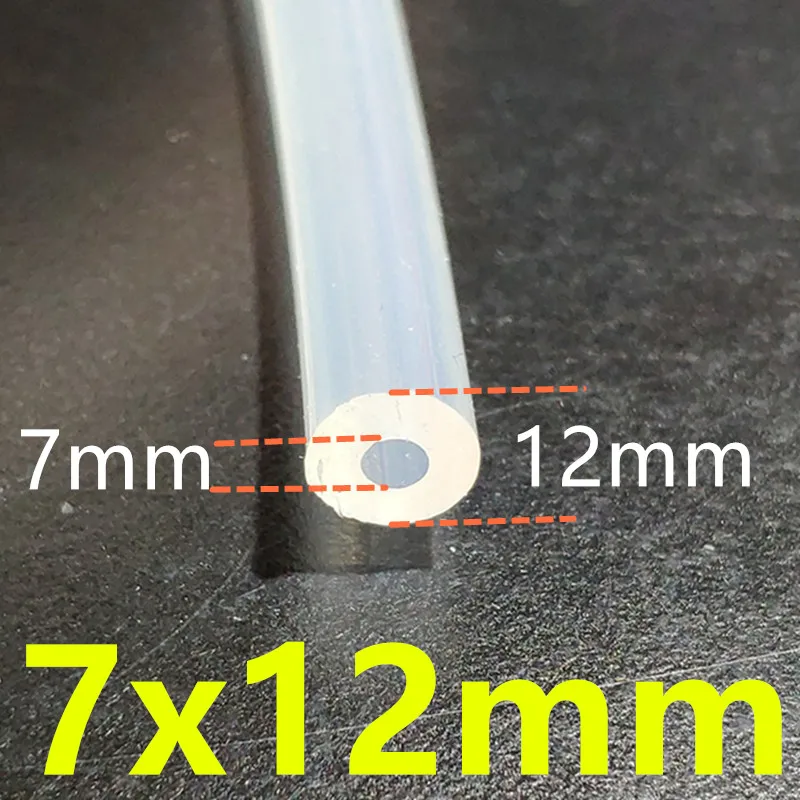 1 Meter Food Grade Transparent Silicone Tubing - 0.5mm to 12mm Diameter Range