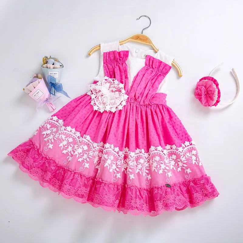 Cutestyles 2020 новейшие платья для маленьких девочек Розовое Кружевное платье без