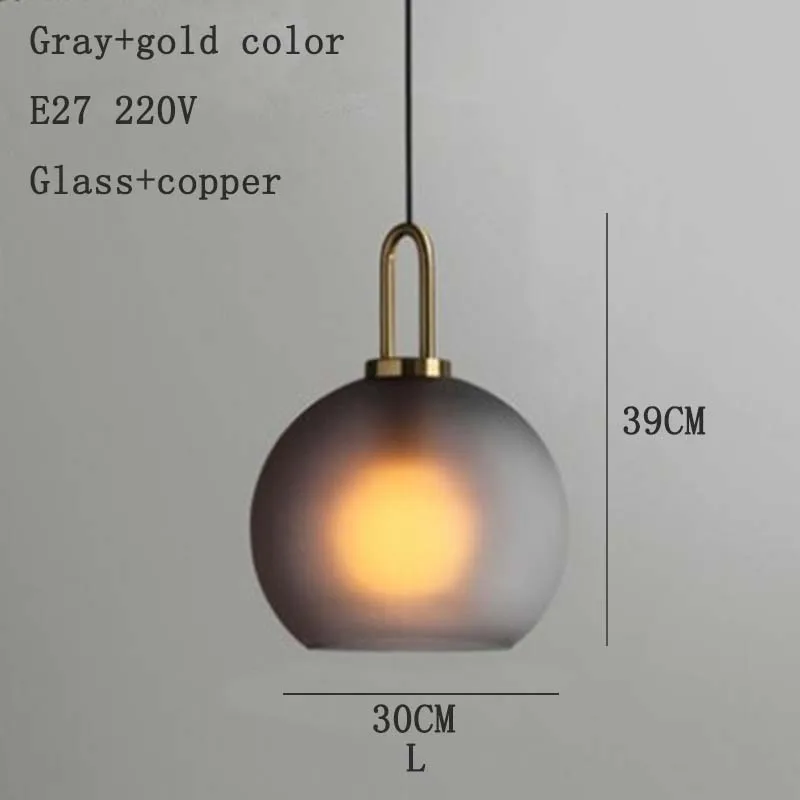 Современный простой светодиодный подвесной светильник для спальни, кухни, столовой, подвесной светильник, украшение для бара, кафе - Цвет корпуса: YY-PDS001-30