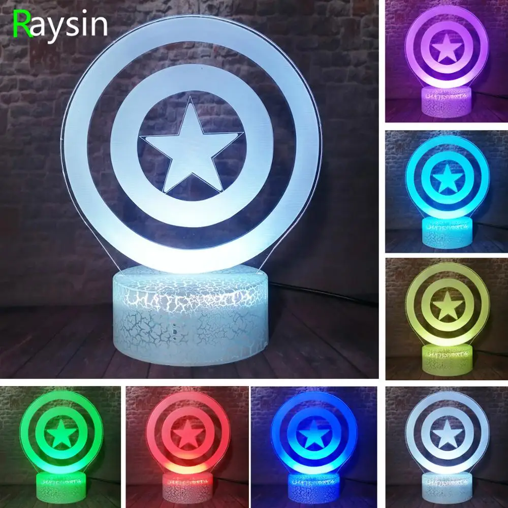 Мстители Endgame Капитан Америка щит Steve Rogers Prop супергерой Смарт 7 цветов Изменение