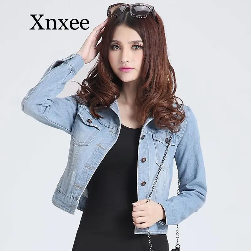 

Womens jackets coats 2020 Spring fashion jeans Jackets Denim Women slim cotton solid Jacket for women Outerwear ladies Coats