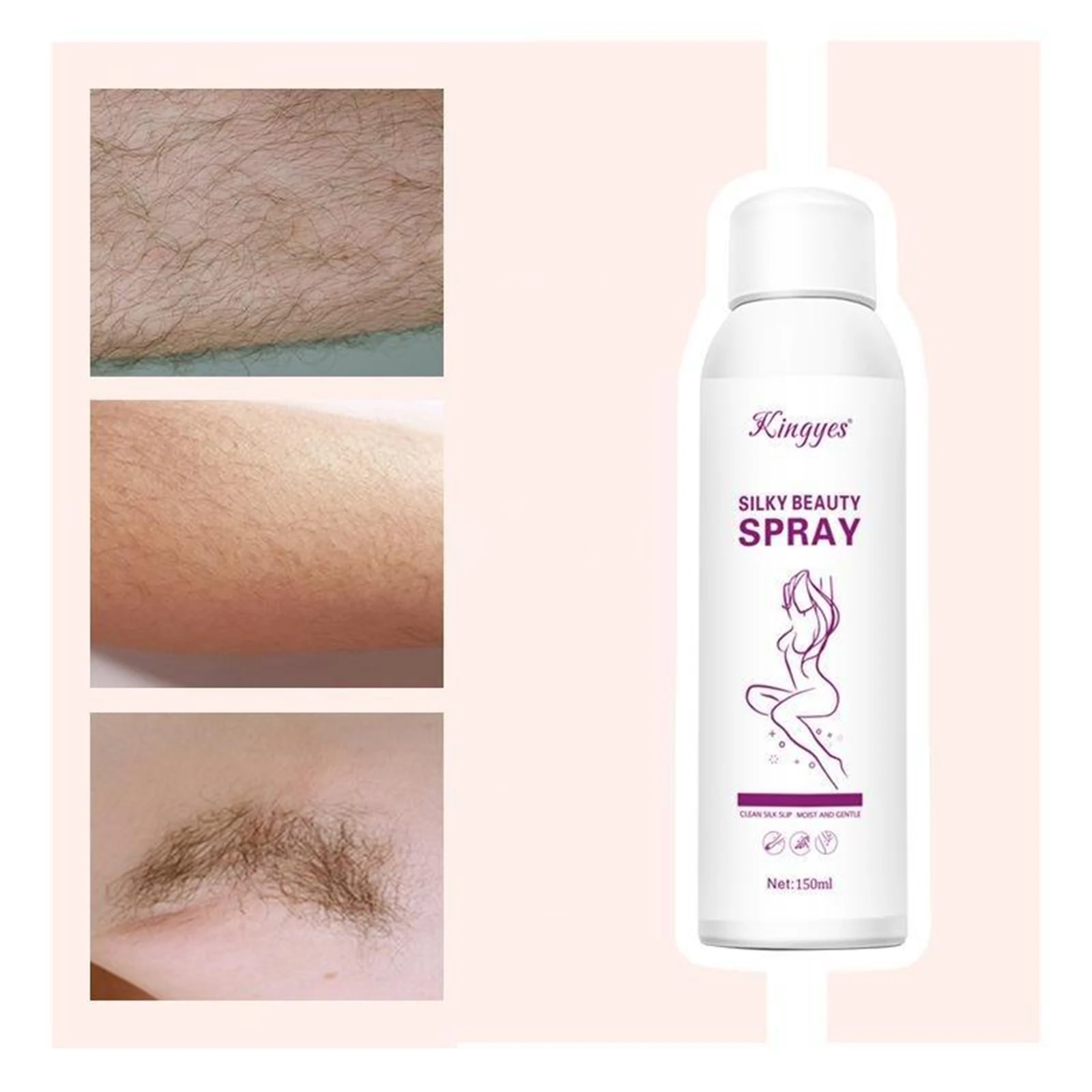 150ml Hair Removal Spray Depilatory Foam Mousse Remover Hair Inhibitor for Face/Arm/Leg/Armpit Foam Hair Removal