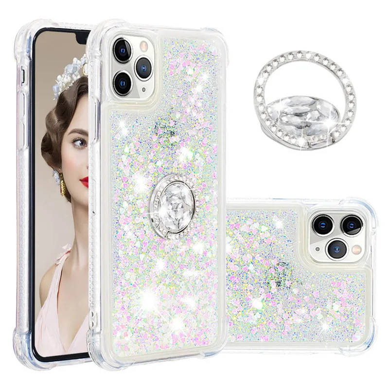 Роскошный блеск кольцо с бриллиантом держатель чехол для телефона iPhone 11 Pro XS MAX X XR