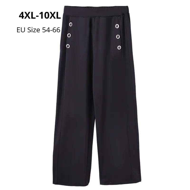 Женские осенние длинные брюки размера плюс 10XL 8XL 6XL 4XL женские черные элегантные с