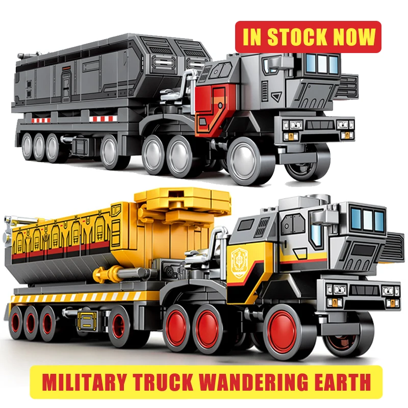 

107001 107004 Wandering Earth CN171 Sembo Car Military Tank Figther Trucks Building Blocks Technic Brick Toys