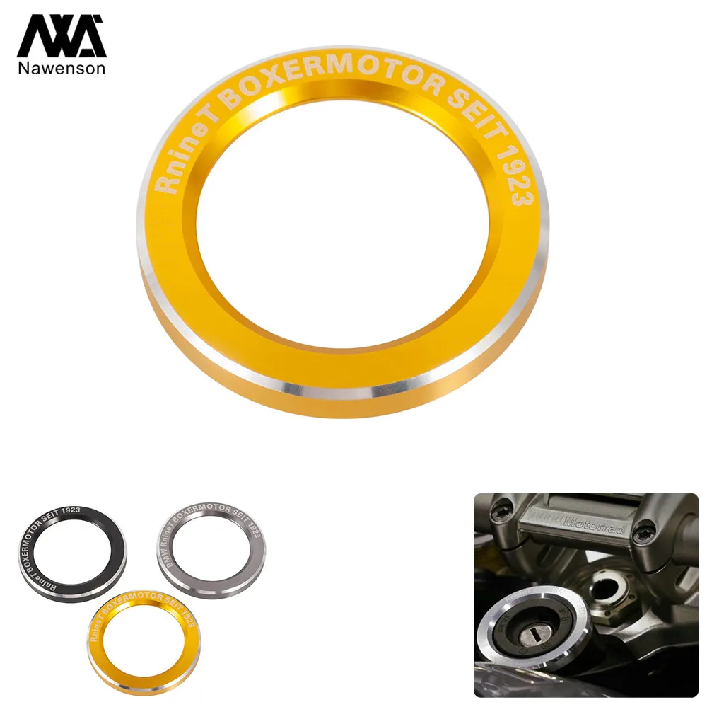

CNC Aluminum Motorcycle Ignition Starter Lock Cover Key Ignition Surround Ring For BMW R Nine T R9T 2014-2019 2018 2017 2016