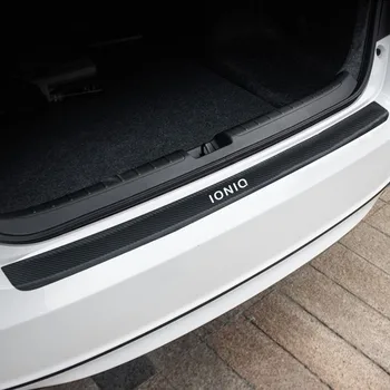 

1pc Car Trunk Guard Plate Rear Bumper Protect Stickers PU Leather Car Sticker for Hyundai ioniq Anti-Scratch Accessories