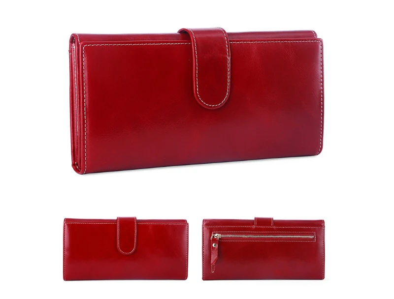 Fashion Womens Wallets And Purses Long Clutch Bags Money Pocket Coin Purse Girl Wallet Female Genuine Leather Rfid Card Holder