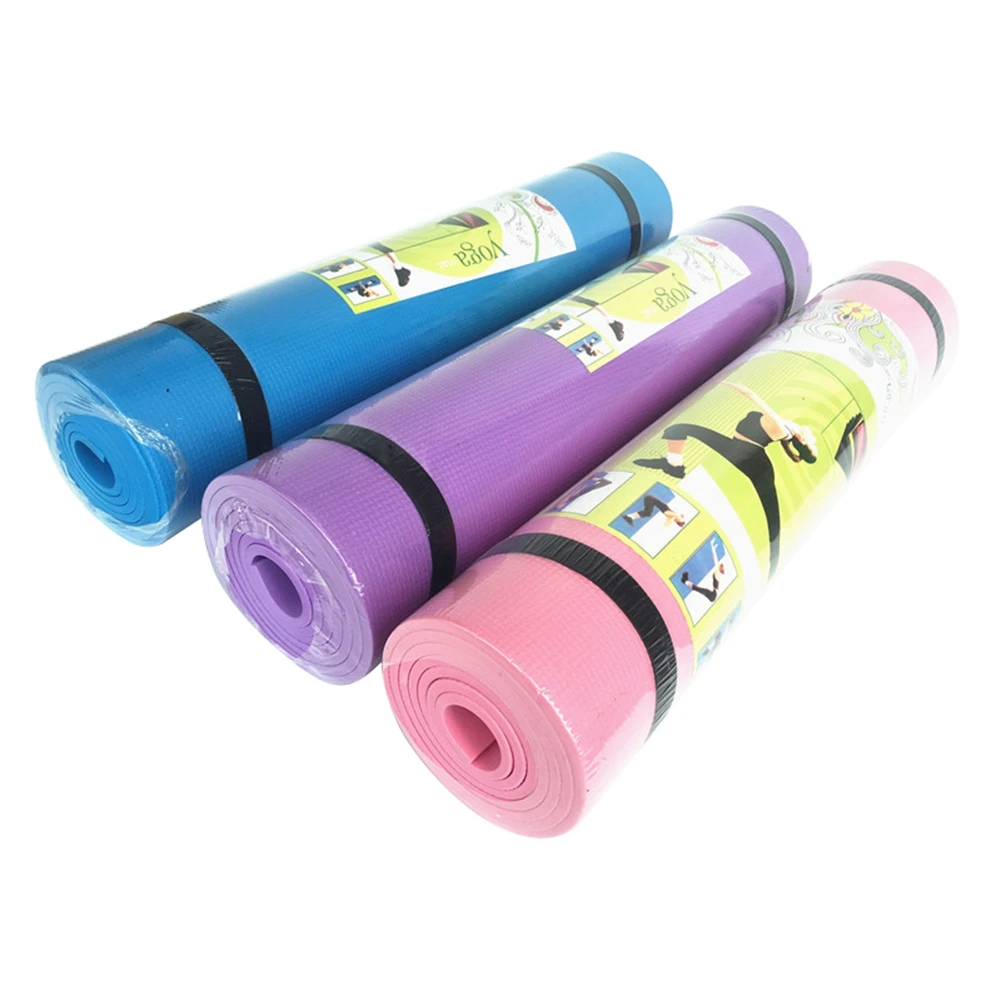 173*61cm PVC Yoga Mat Tasteless fitness mats 4MM Thick Non-slip Fitness Pad Sports pads For Exercise Pilates Gym | Спорт и