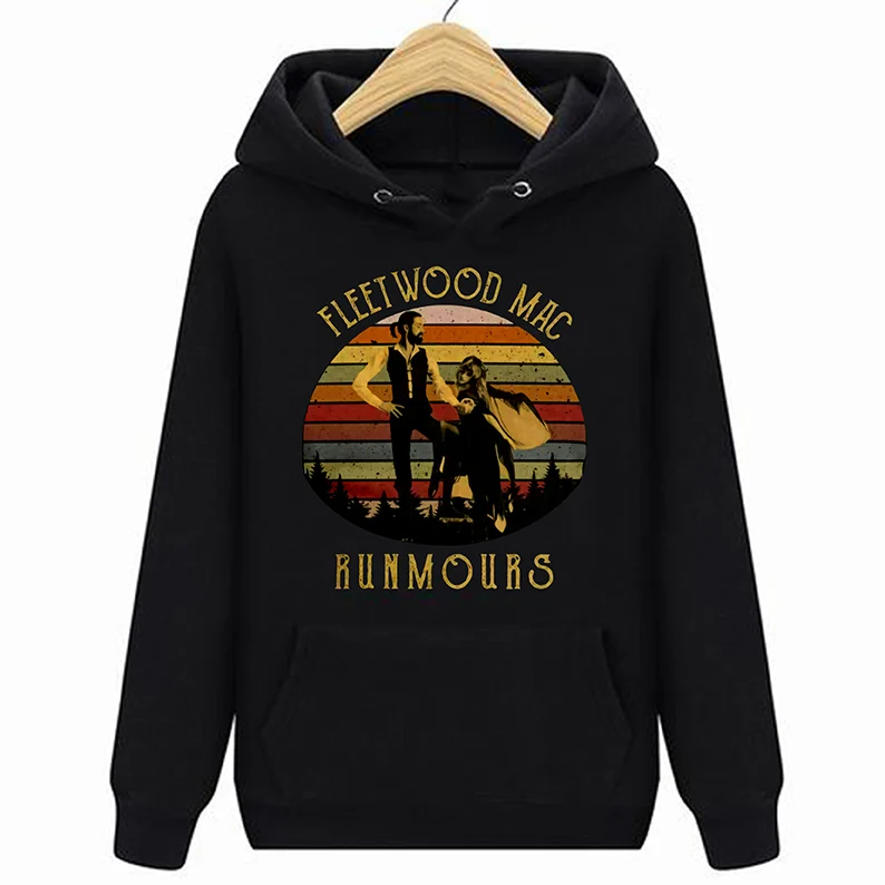Stevie Nicks Fleetwood Mac Rumours толстовки винтажные черные хлопковые - Цвет: Черный