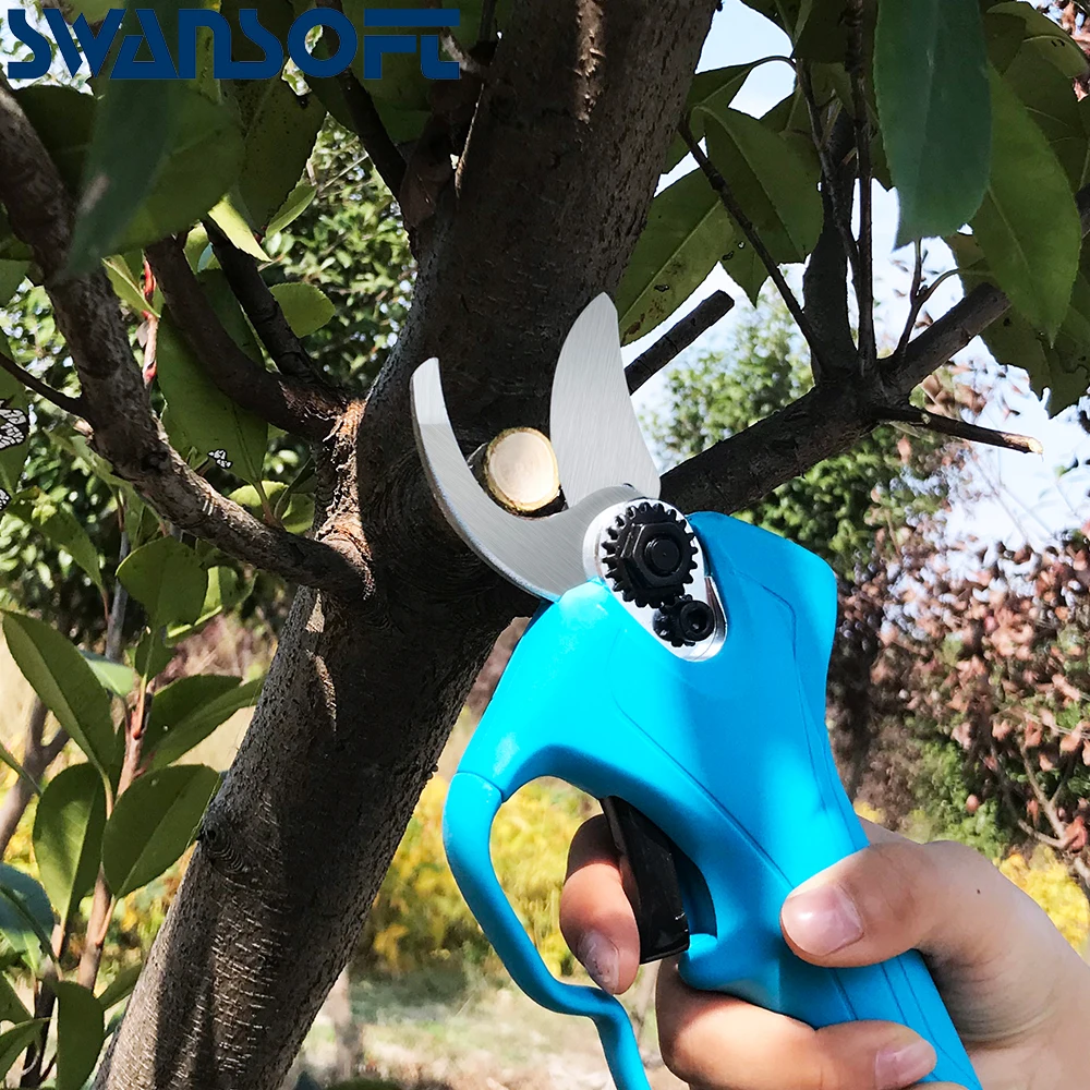 SW-8603 28mm 16.8V Lithium Battery Pruning Scissors / Pruner Garden Tools Electric Shears Cutting Wooden Branches - 2