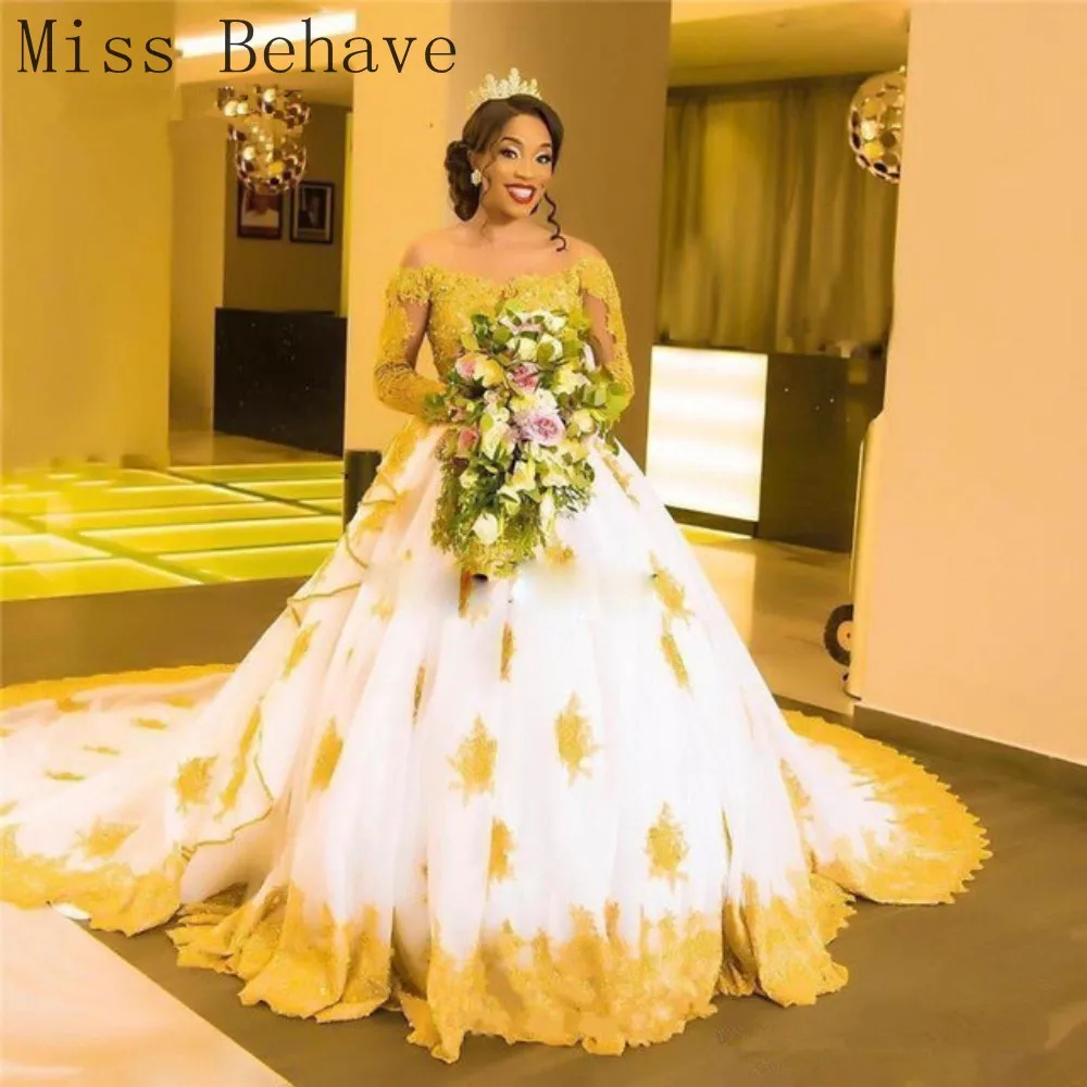 golden yellow wedding dress