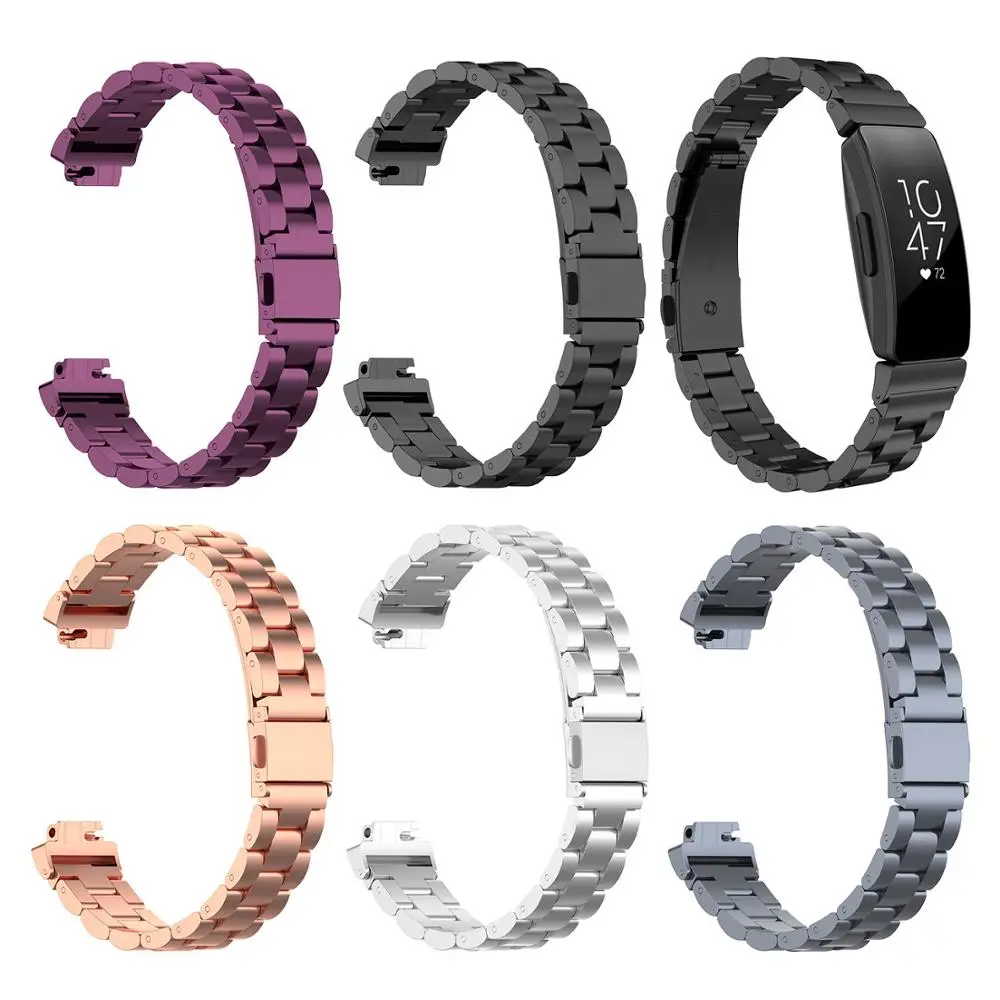 

2019 Loop Stainless Steel metal Wrist Strap for fitbit inspire /inspire HR / ace2 Smart Watch Band bracelet Accessories