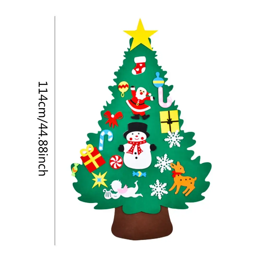 DIY Войлок Рождественская елка искусственные Подвески настенные подвесные украшения наклейки рождественские украшения для дома украшения игрушки