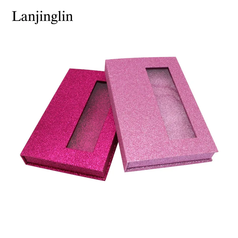 LANJINGLIN, 1/5 пар, норковые ресницы, картонная коробка, пустые блестящие ресницы, посылка, сделай сам, вспышка, упаковка, коробка, полная полоса, ресницы, книга