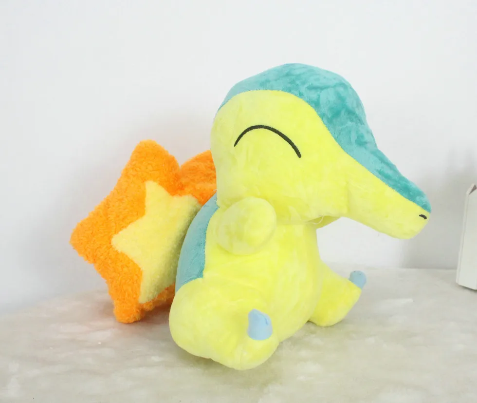 25-30 см плюшевая кукла Lapras Ninetales Bulbasaur lowbro с положительной энергией, аниме, мультяшная кукла, мягкая, милая, рождественский подарок для ребенка - Цвет: 25cm Cyndaquil