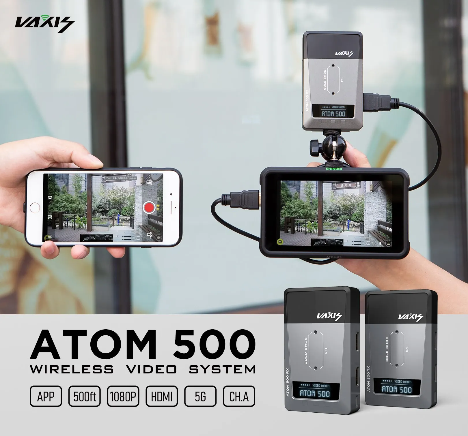 Vaxis ATOM 500 Dual HDMI Basic Kit Wireless