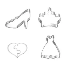 4 ШТ формочки для печенья мини сердце милая форма для печенья кондитерский Торт помадка для бисквита фрукты