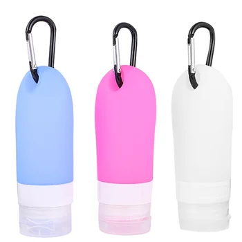 

7pcs Travel Silicone Bottles Refillable Subpackaging Bottles with Keychains